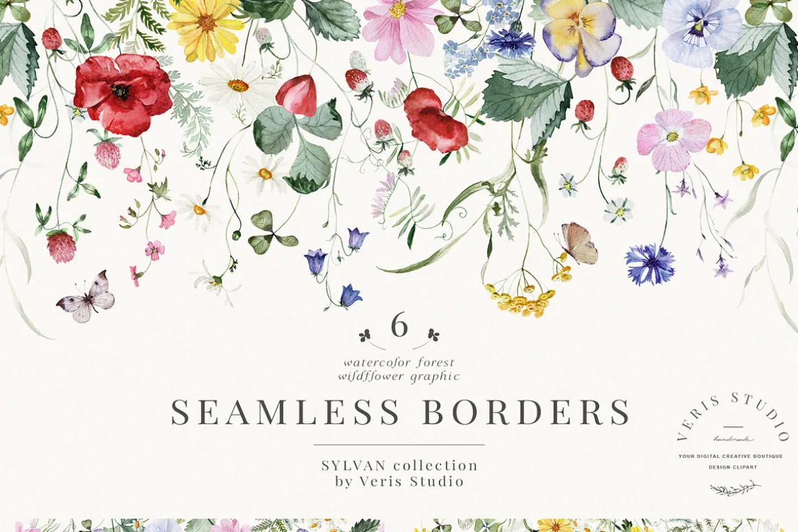 Wildflower Forest Floral Flower Set