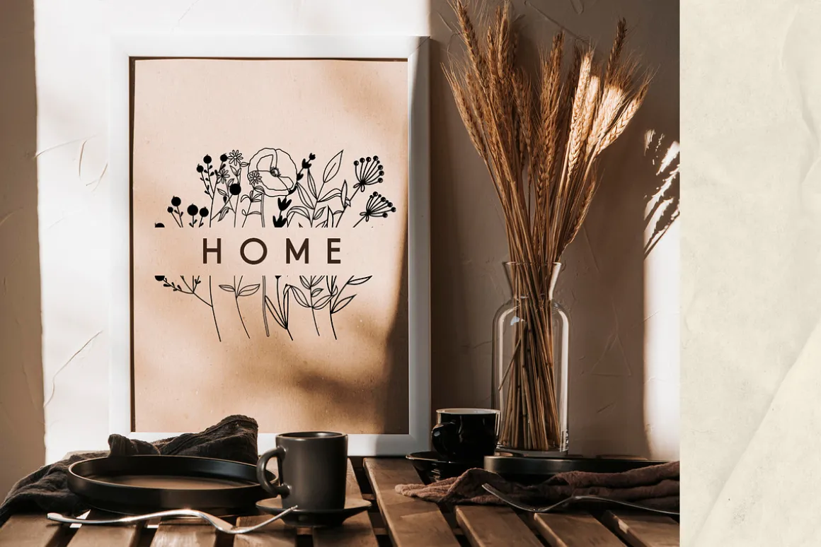 Wildflowers Line Art Collection