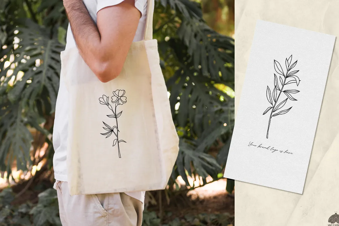 Wildflowers Line Art Collection