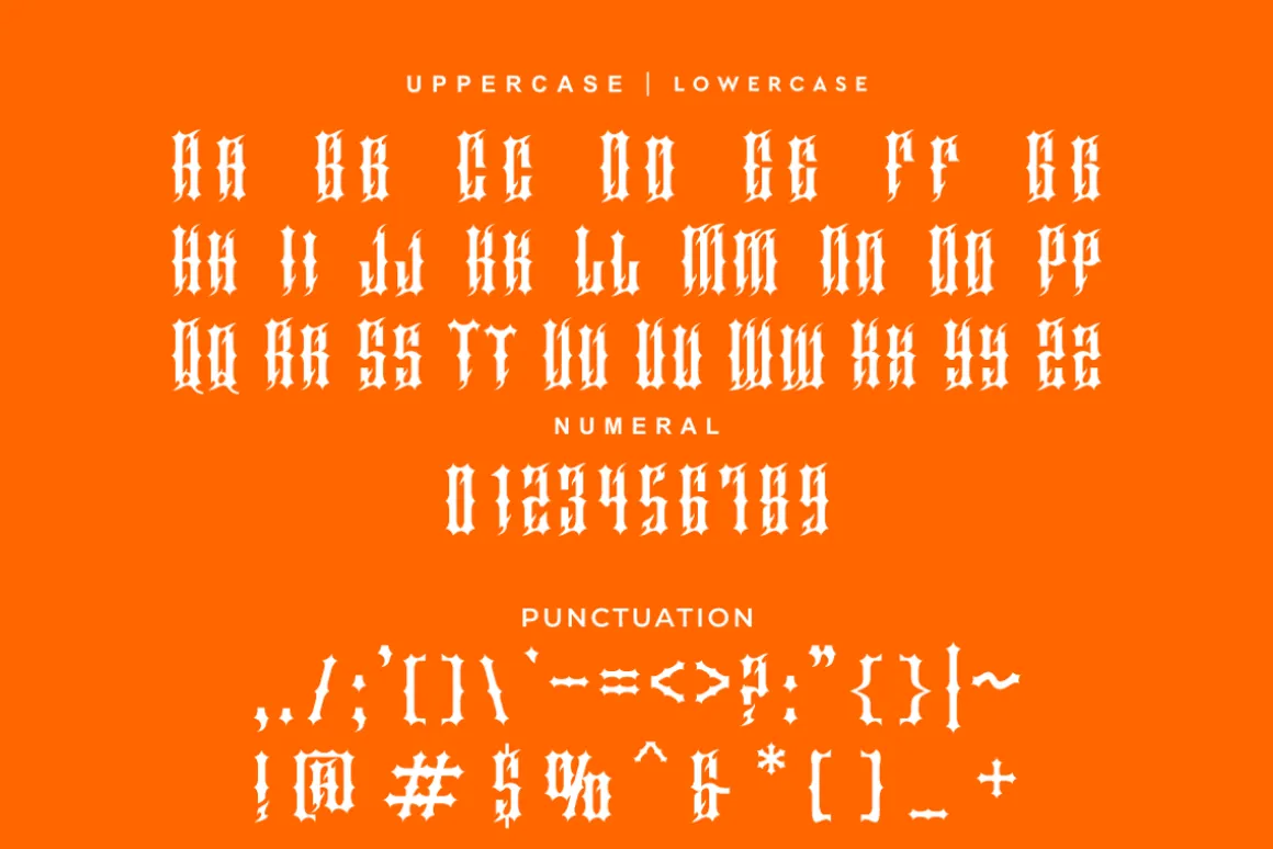 Wings Gromeba - Gothic Font