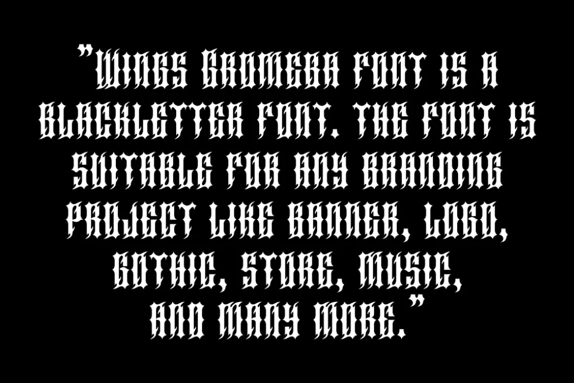 Wings Gromeba - Gothic Font