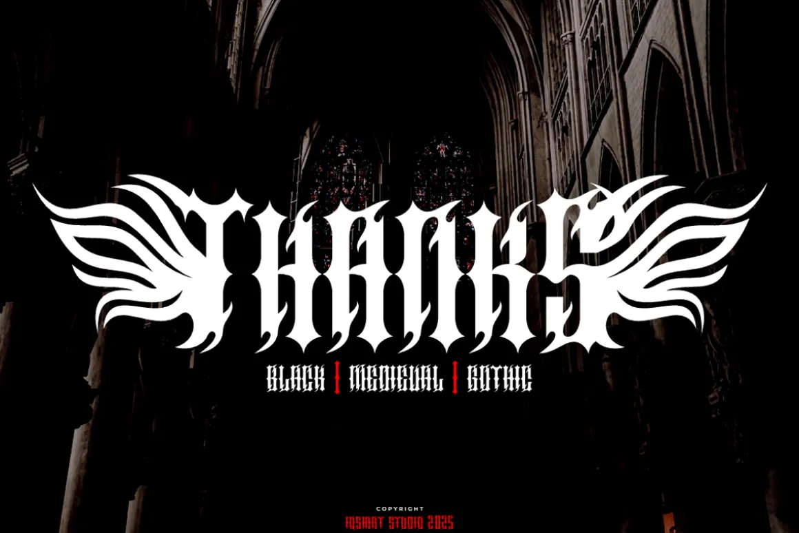 Wings Gromeba - Gothic Font