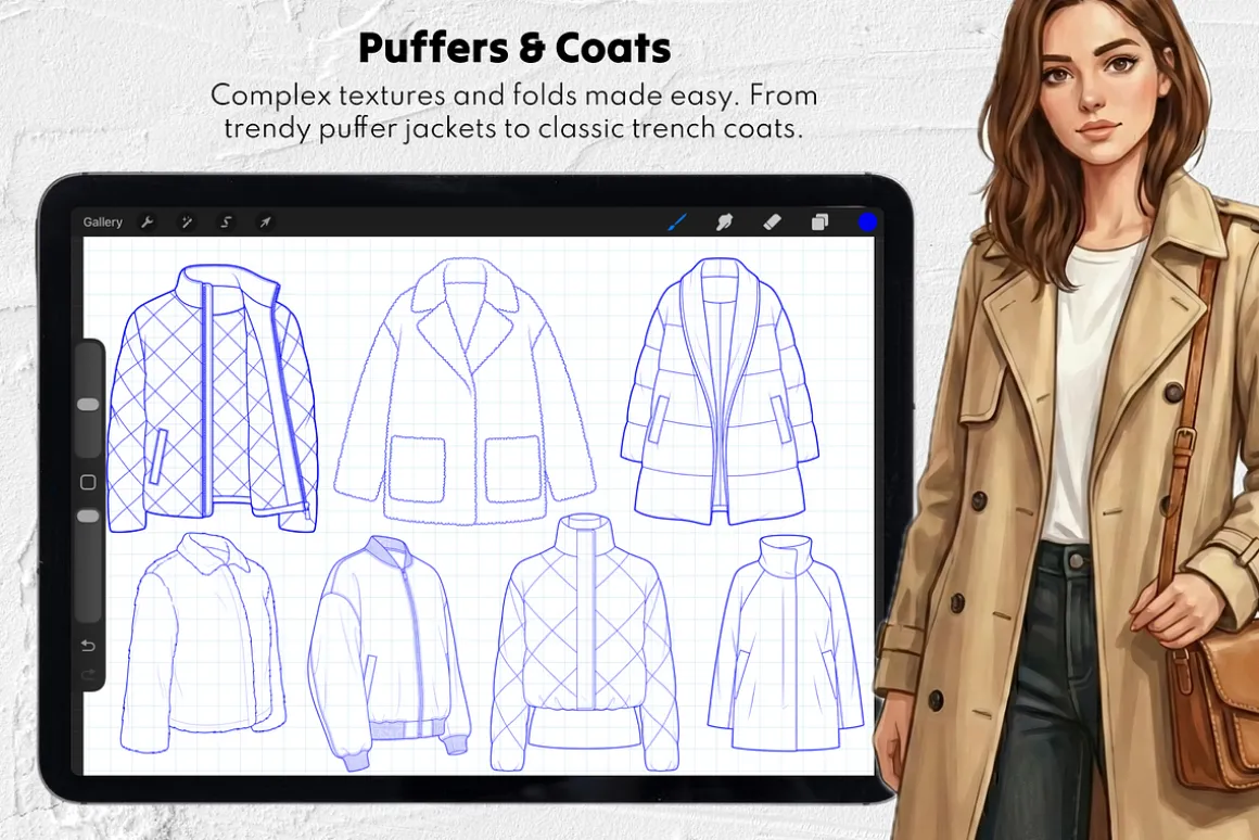 Winter Fashion: 250+ Procreate Stamp