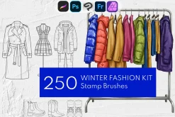 Winter Fashion: 250+ Procreate Stamp