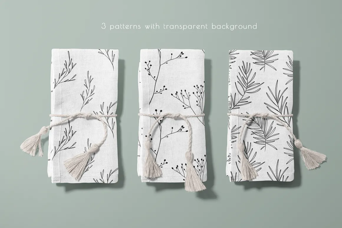 Winter line drawing collection