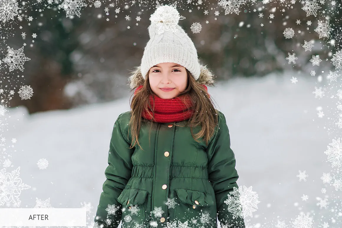 Winter Snowflakes Overlays Photoshop