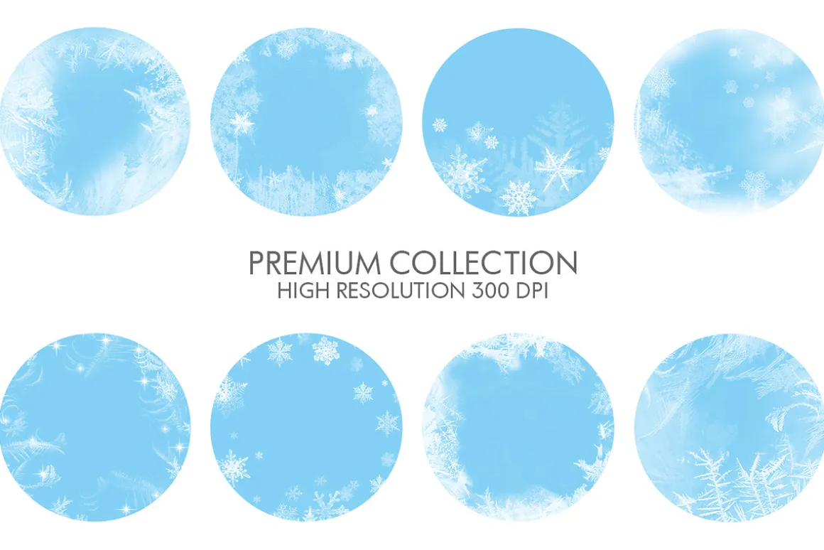Winter Snowflakes Overlays Photoshop