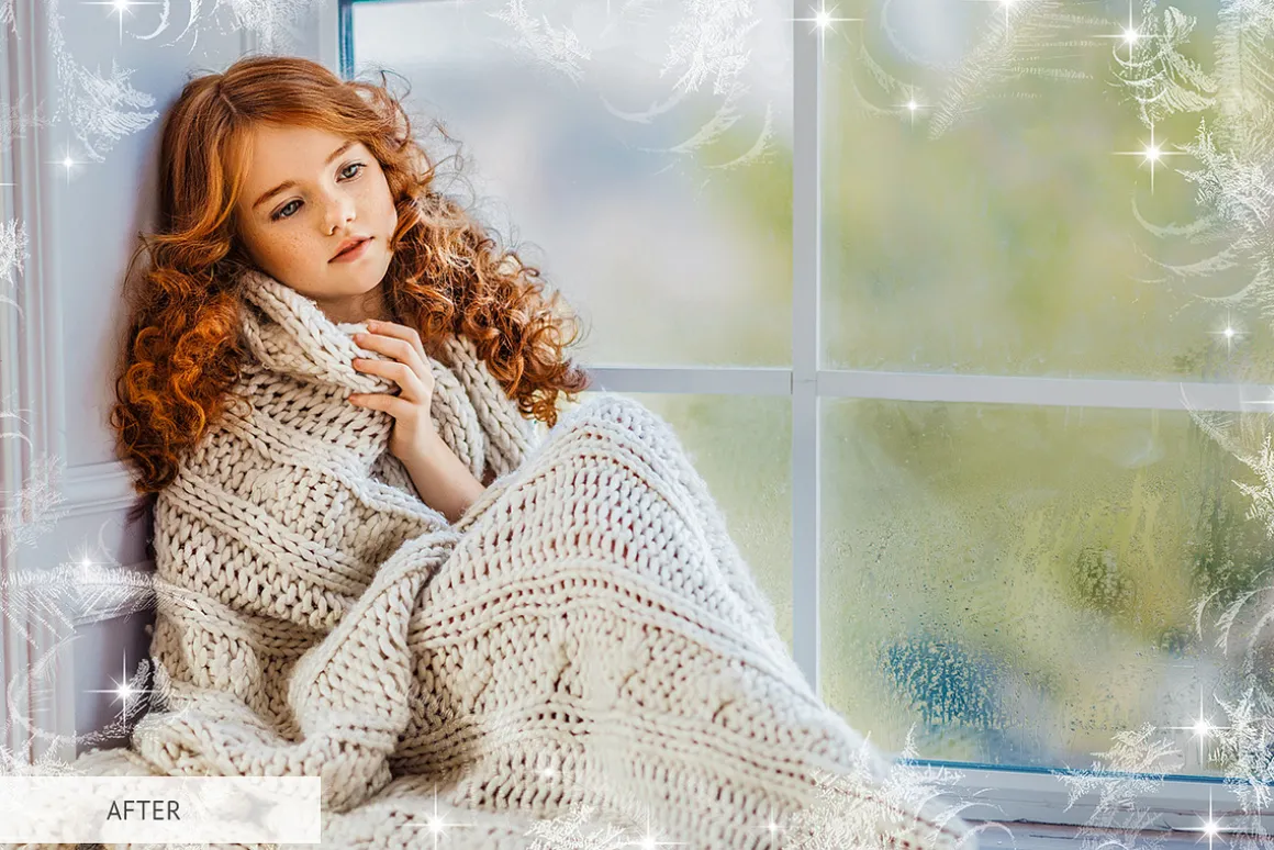Winter Snowflakes Overlays Photoshop