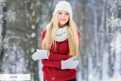 Winter Snowflakes Overlays Photoshop