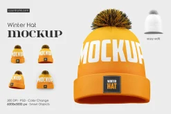 Winter Hat Mockup Set