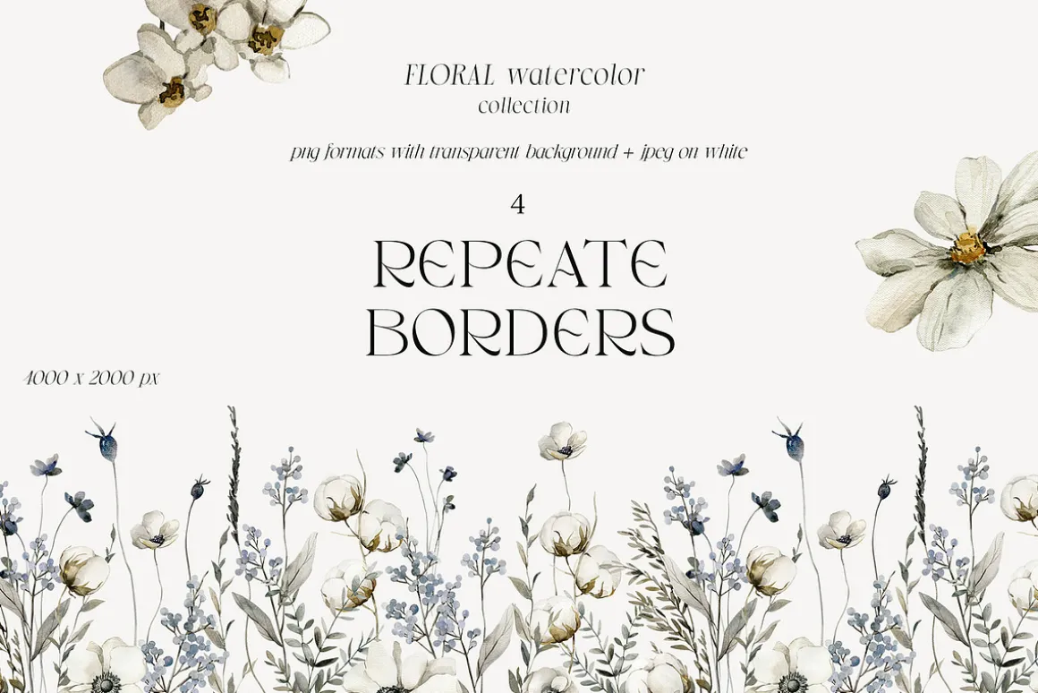Wintermild- floral watrecolor
