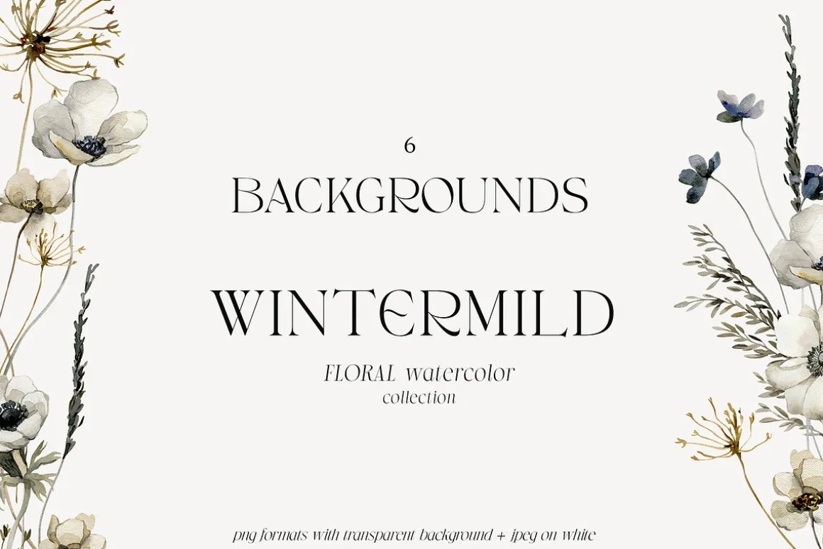 Wintermild- floral watrecolor