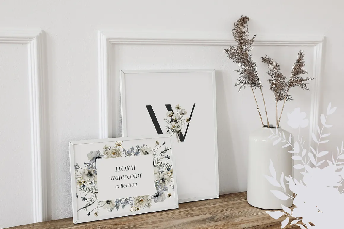 Wintermild- floral watrecolor