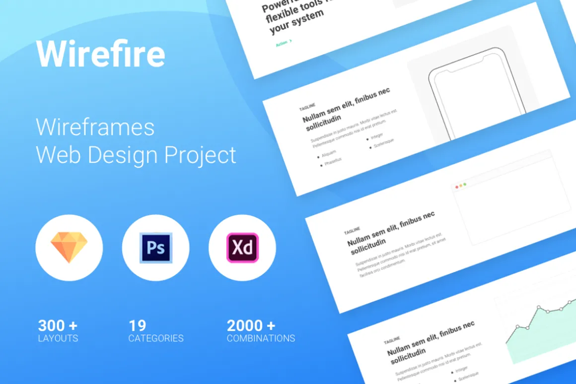 Wirefire - Wireframe Kit Web Design