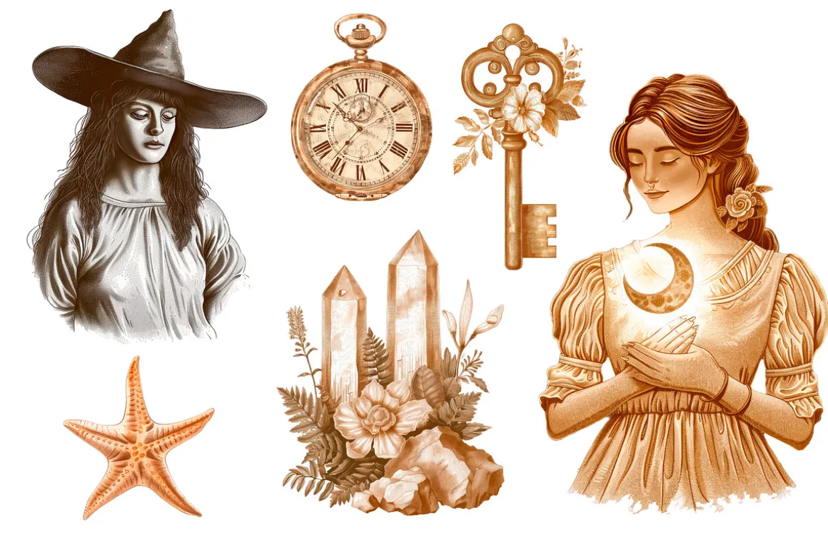 Witchy Botanica Collage Kit
