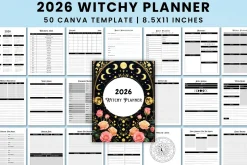 2026 Witchy Planner For Canva