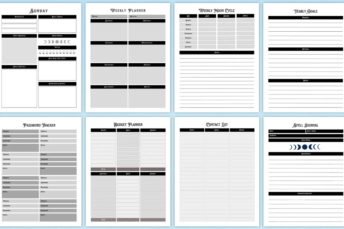2026 Witchy Planner For Canva