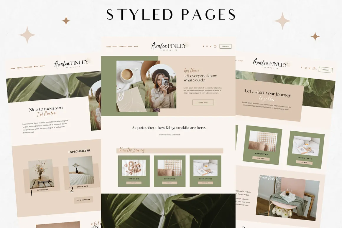 Wix Website Template Azalea Finley