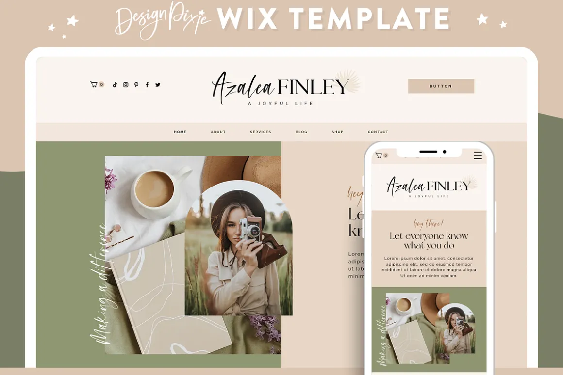 Wix Website Template Azalea Finley