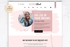Wix Website Template | Blush & Black
