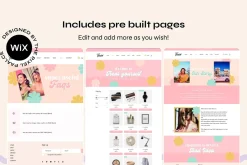 Wix Website Template Bright Retro