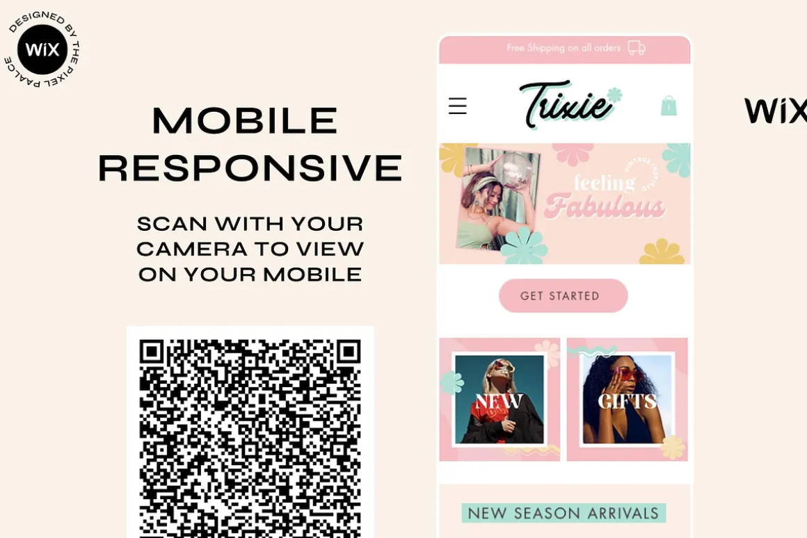 Wix Website Template Bright Retro