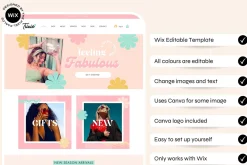 Wix Website Template Bright Retro