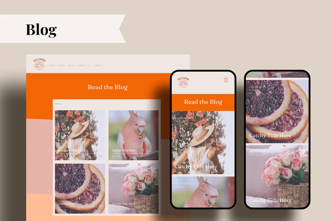WIX Website Template Colorful Retro