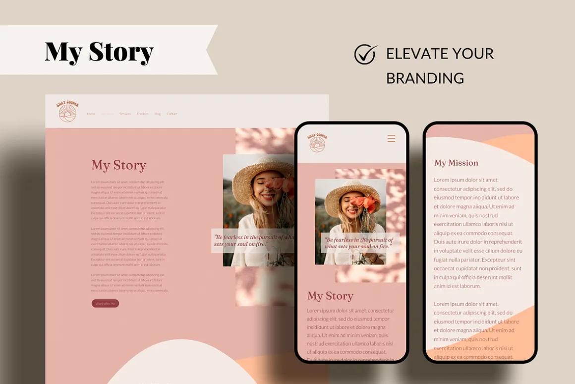WIX Website Template Colorful Retro