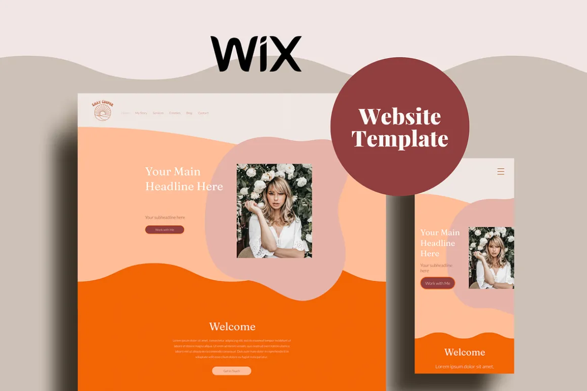 WIX Website Template Colorful Retro