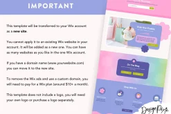 Wix Website Template | Cute Creative