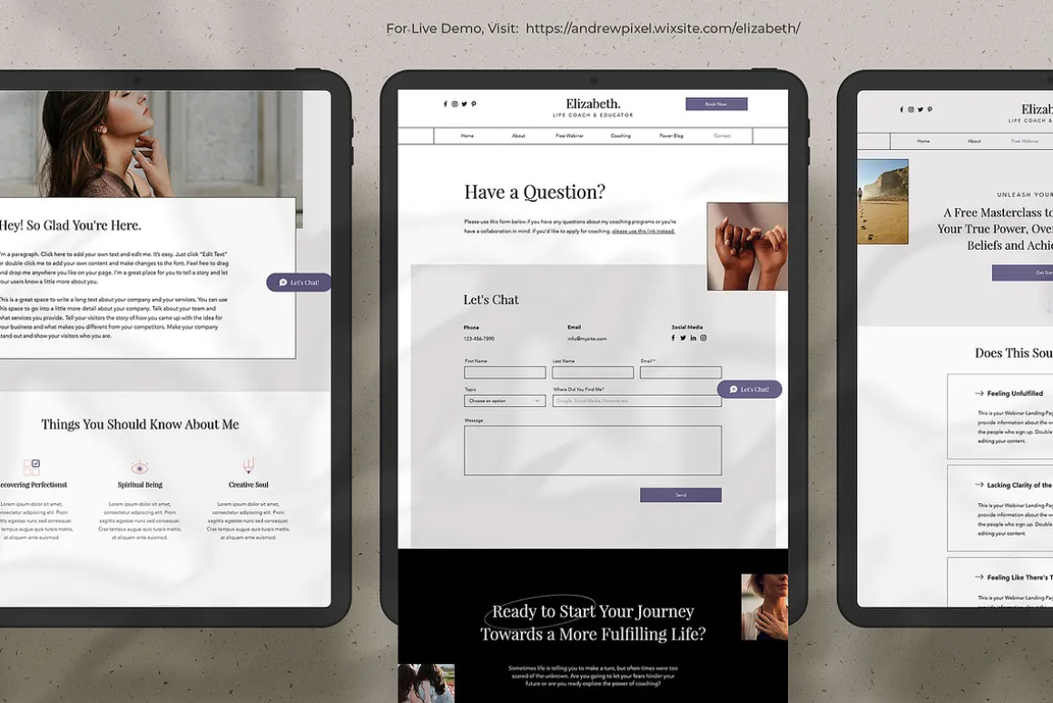 WIX Website Template For Coaches