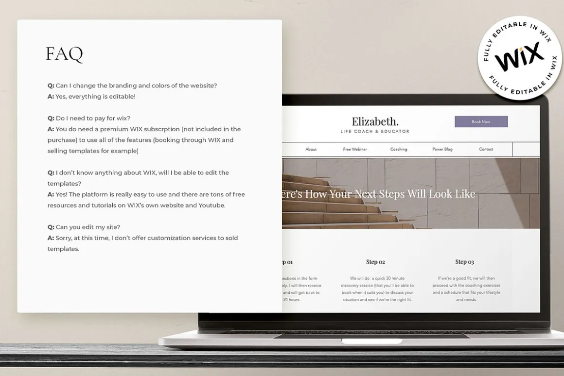 WIX Website Template For Coaches