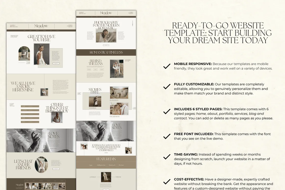 Wix Website Template Photography