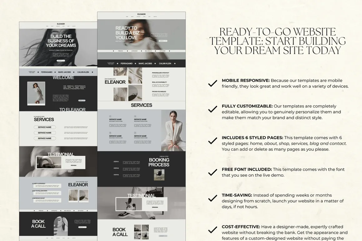 Wix Website Template Small Business