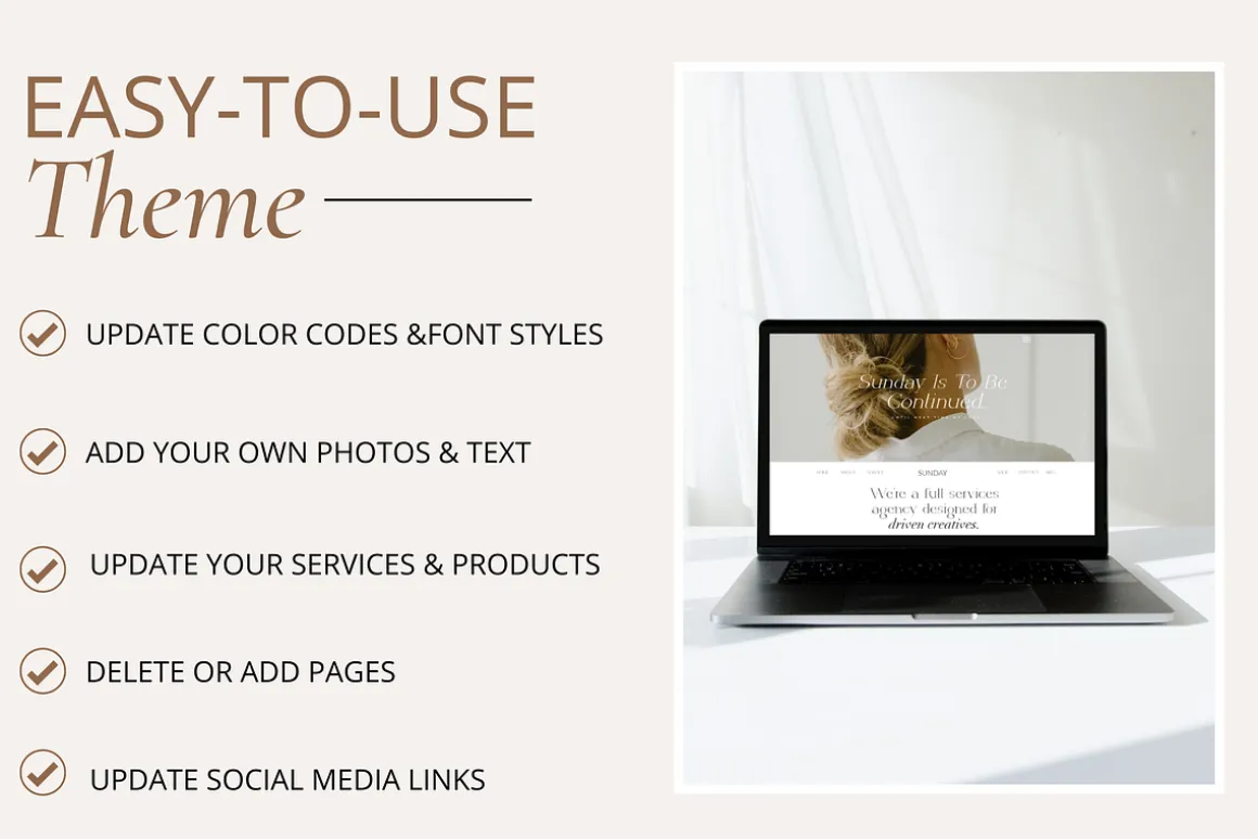Wix Website Template | Sunday
