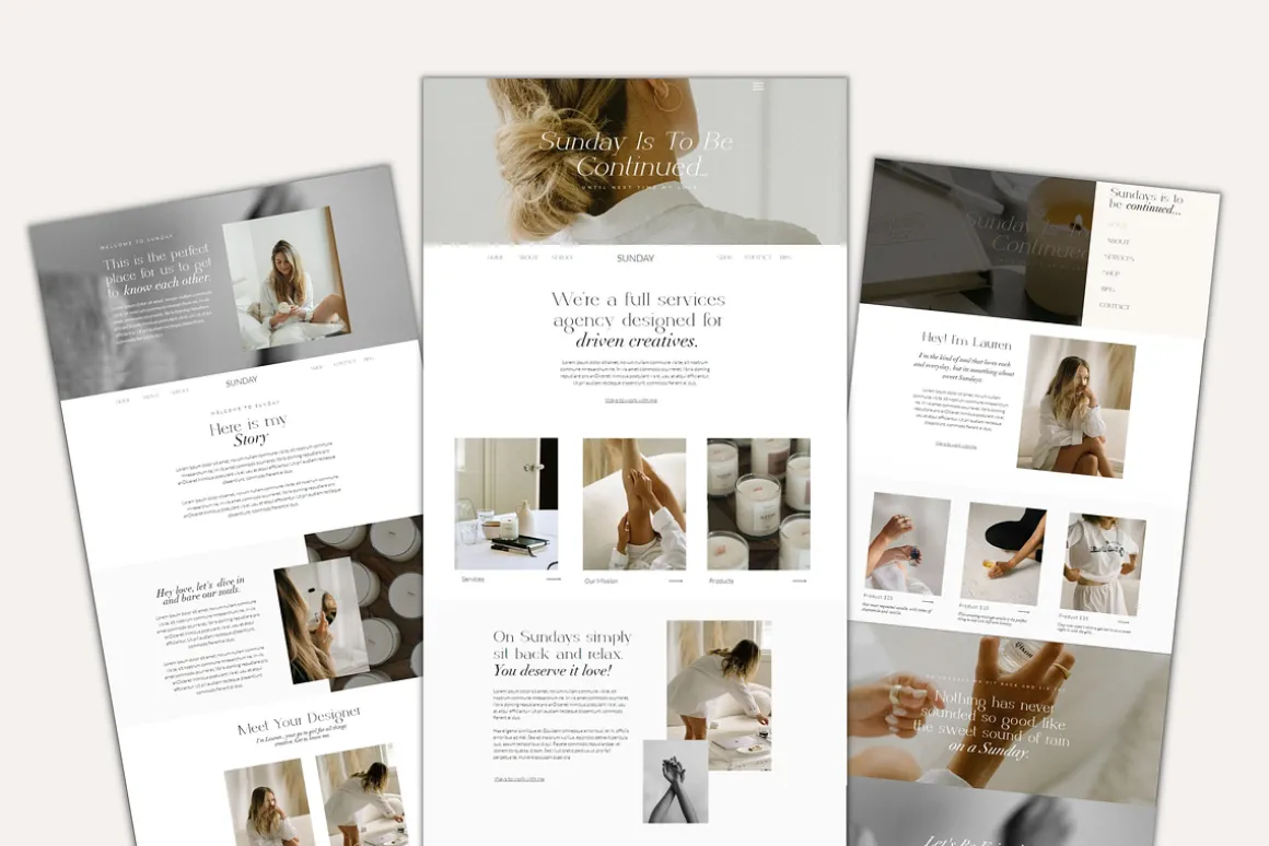Wix Website Template | Sunday