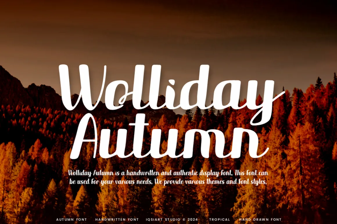 Wolliday Autumn - Handwritten Font