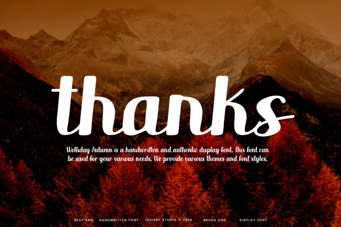 Wolliday Autumn - Handwritten Font