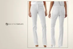 Women's Bellbottom Trousers Mockup