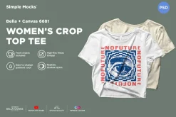 Women's Crop Top Tee Mockup