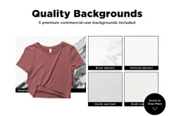 Women's Crop Top Tee Mockup