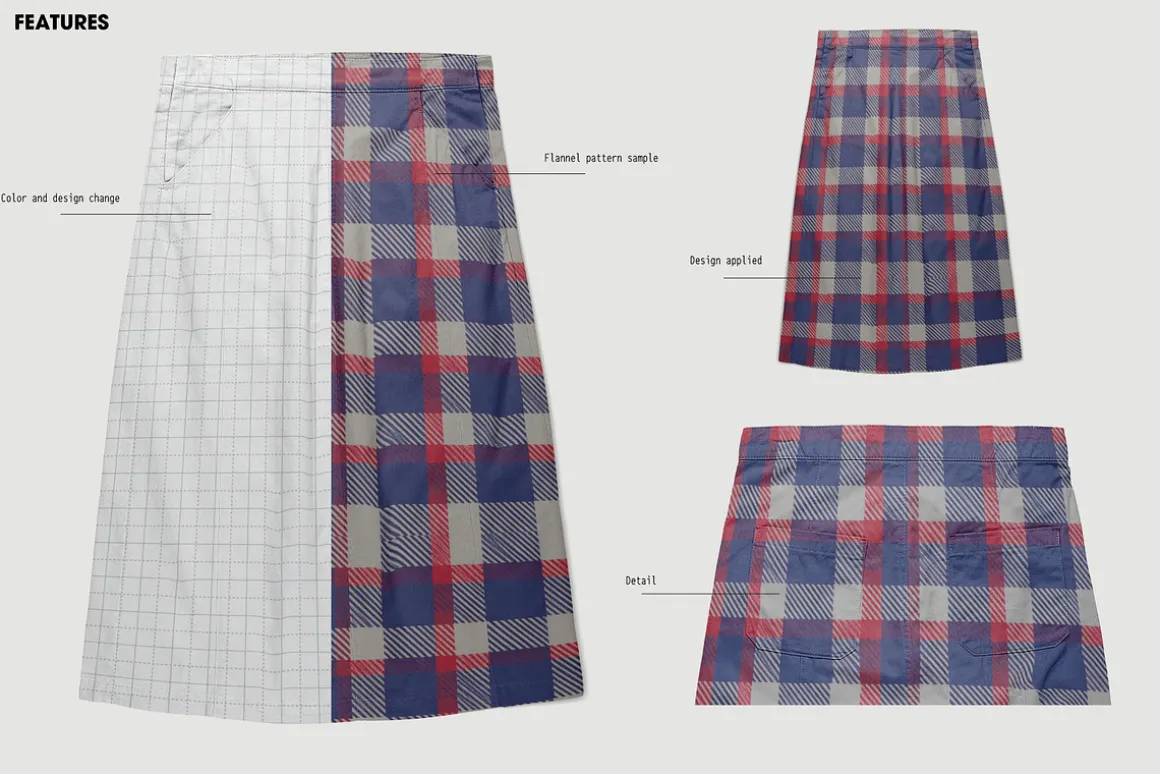 Women skirt mockup