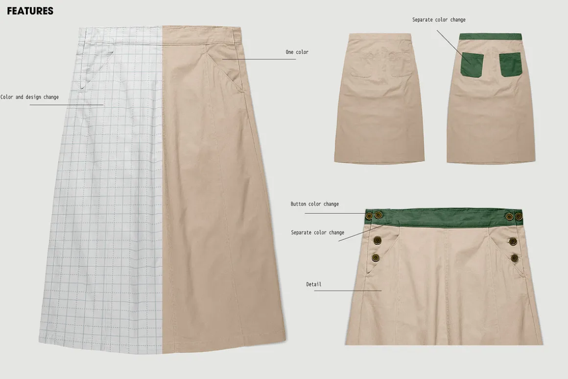 Women skirt mockup