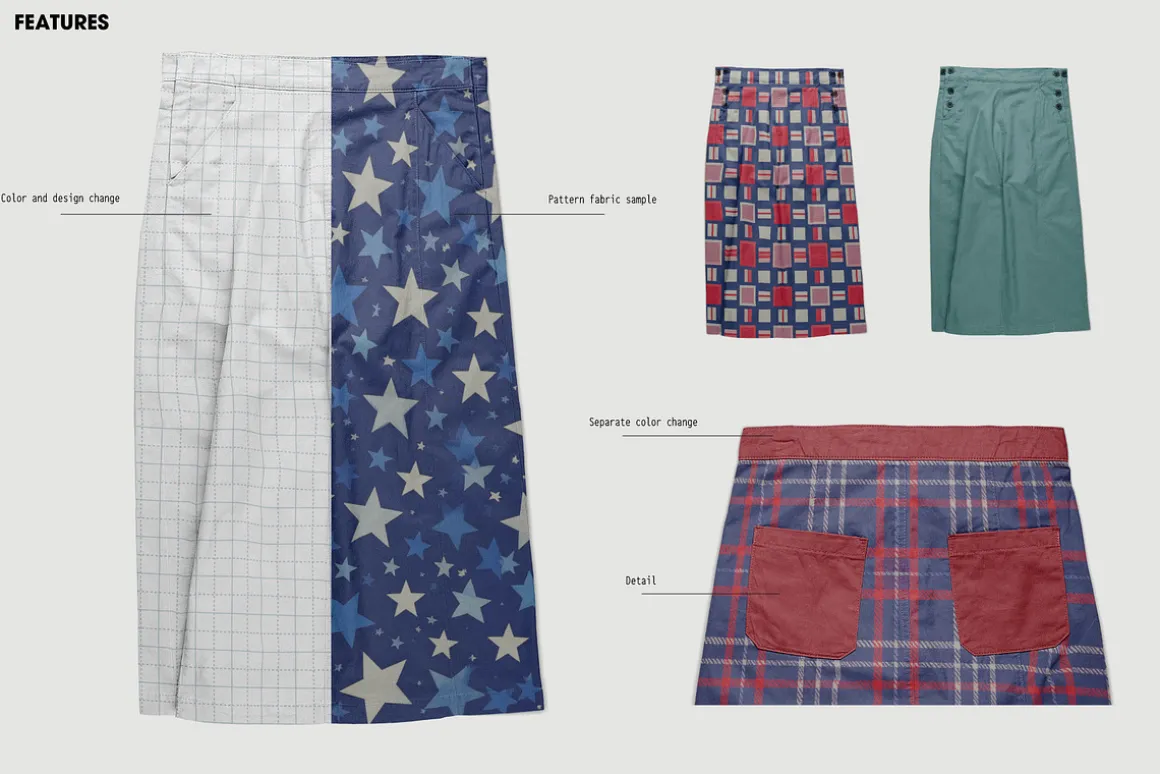 Women skirt mockup