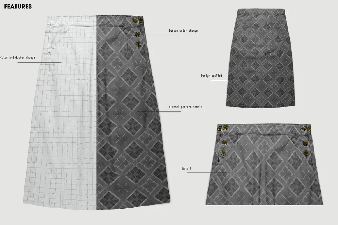 Women skirt mockup