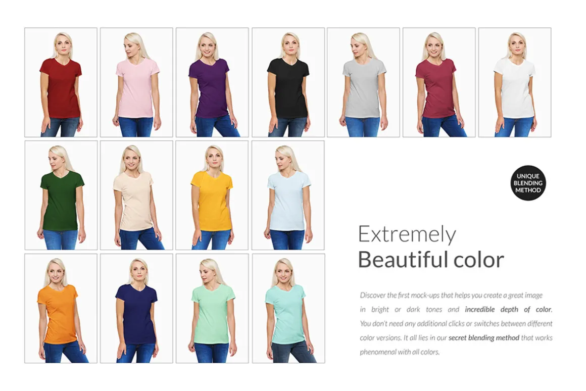 Women T-Shirt Mock-ups Set FREE DEMO