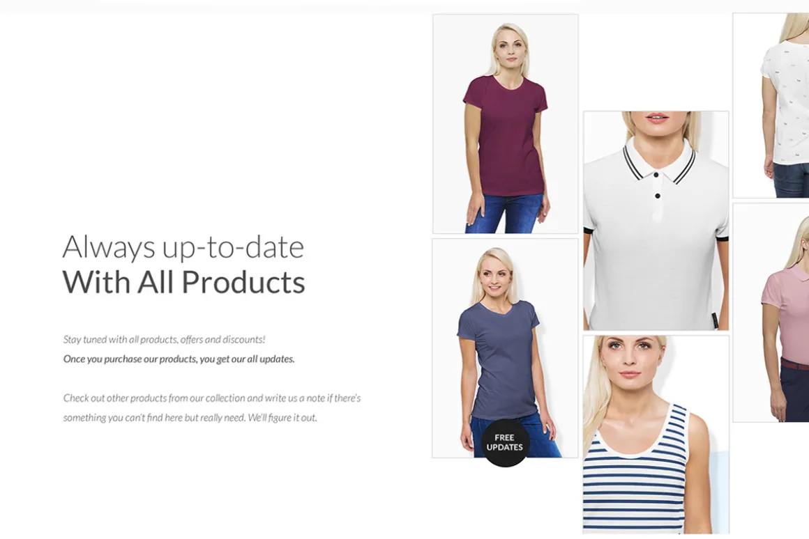 Women T-Shirt Mock-ups Set FREE DEMO