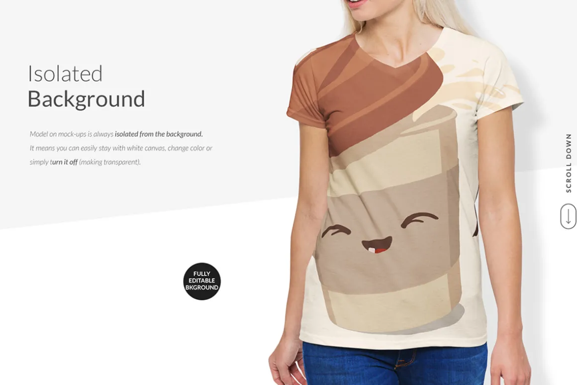 Women T-Shirt Mock-ups Set FREE DEMO