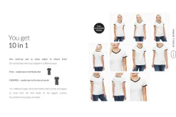 Women T-Shirt Mock-ups Set FREE DEMO